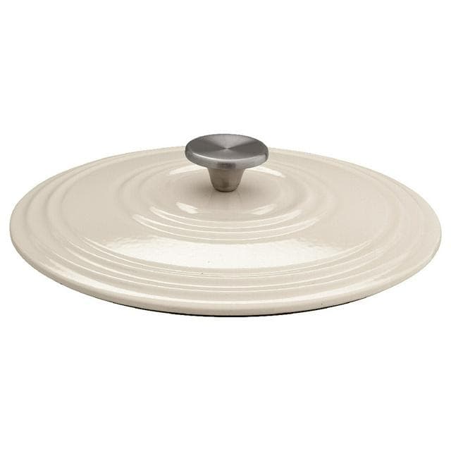 Habitat 5.3 Litre Cast Iron Casserole Dish - Cream - gallery image 4