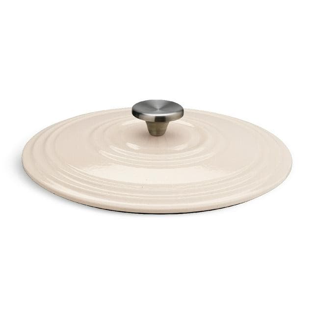Habitat 4.7 Litre Cast Iron Casserole Dish - Cream - gallery image 3
