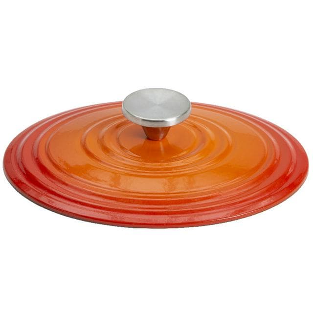 Habitat 4.7 Litre Cast Iron Oval Casserole Dish - Orange - gallery image 4