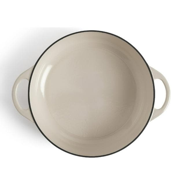 Habitat 4 Litre Cast Iron Casserole Dish - Cream - gallery image 3