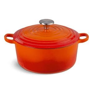 Habitat 3.3 Litre Cast Iron Casserole Dish - Orange