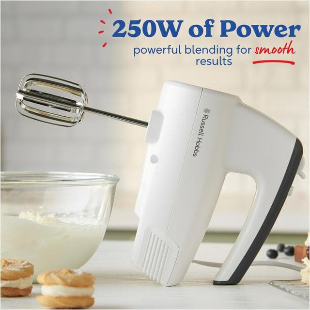 Russell Hobbs Go Create White Electric Hand Mixer 27520 - gallery image 2