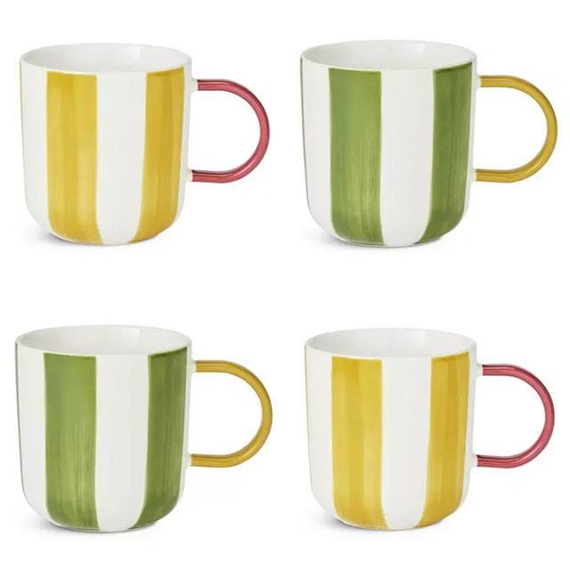 Habitat x Sanderson & National Trust Handpainted Stripe Mug Assortment - gallery image 2