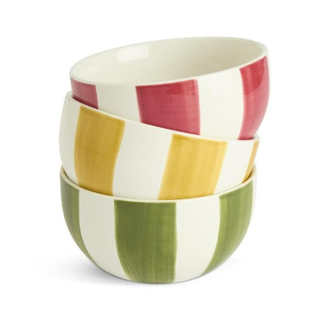 Habitat x Sanderson & National Trust Handpainted Stripe Nibble Bowl Assortment - gallery image 2