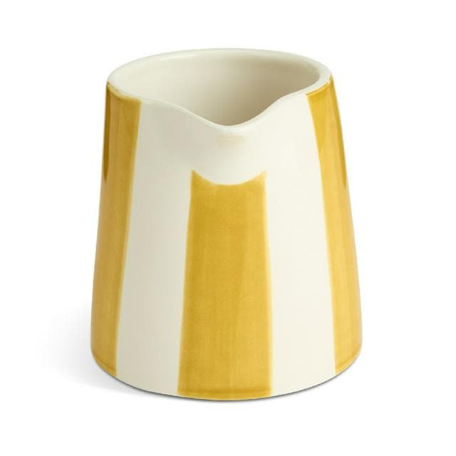 Habitat x Sanderson & National Trust Handpainted Small Stripe Mustard Jug - gallery image 2