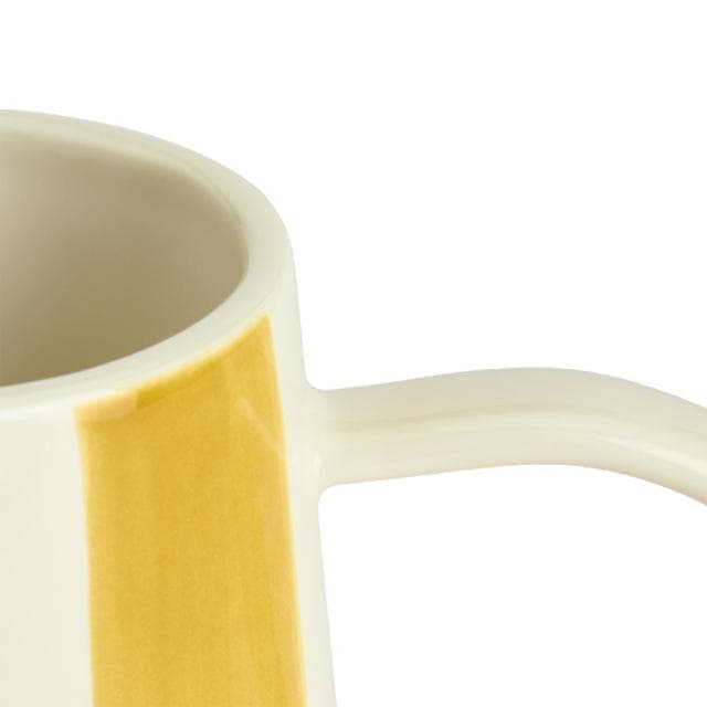Habitat x Sanderson & National Trust Handpainted Small Stripe Mustard Jug - gallery image 3