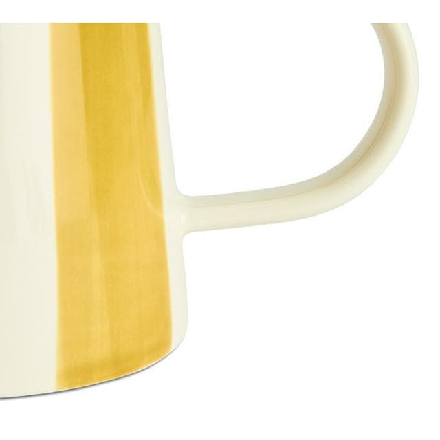 Habitat x Sanderson & National Trust Handpainted Small Stripe Mustard Jug - gallery image 4