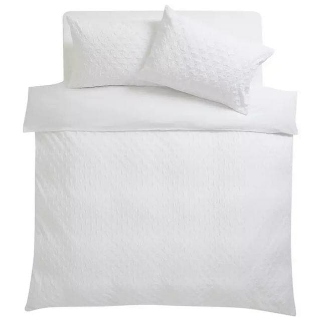 Sainsbury's Home Embossed Heatset White Bedding Set - gallery image 3