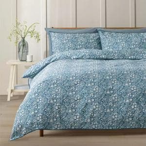 Sainsbury's Home Cotton Ditsy Floral Blue Bedding Set - Double 