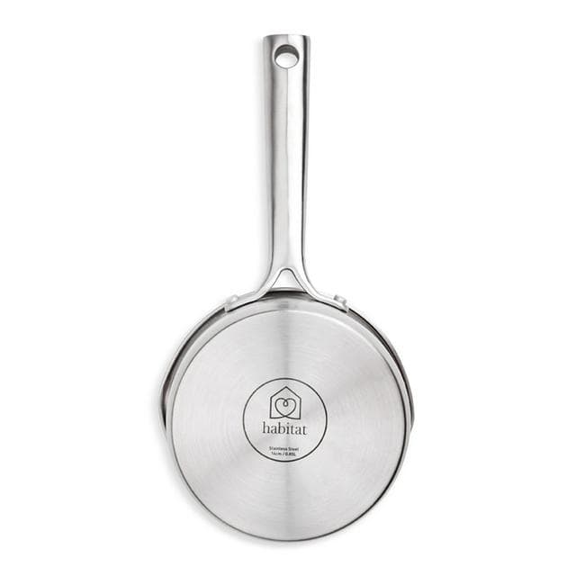 Habitat ellipse brushed stainless steel 14cm milk pan - gallery image 3