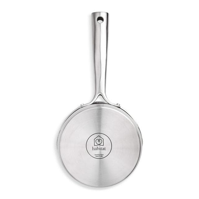 Habitat Ellipse Brushed Stainless Steel 16cm Saucepan - gallery image 3