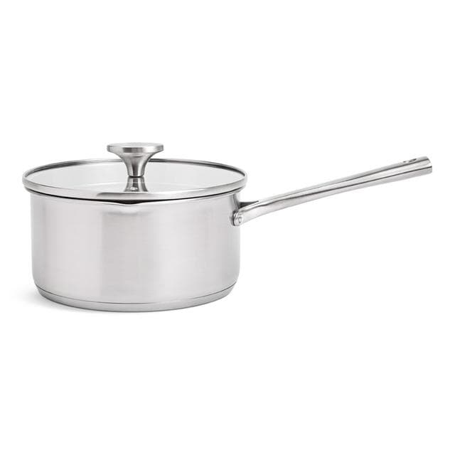Habitat Ellipse Brushed Stainless Steel 18cm Saucepan - gallery image 2
