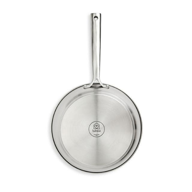 Habitat Ellipse Brushed Stainless Steel 24cm Frying Pan - gallery image 4