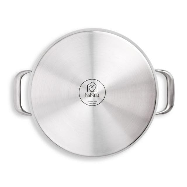 Habitat Ellipse Brushed Stainless Steel Stock Pot - gallery image 5