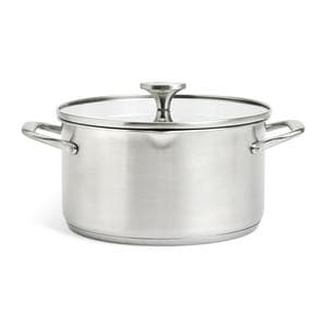 Habitat Ellipse Brushed Stainless Steel Stock Pot