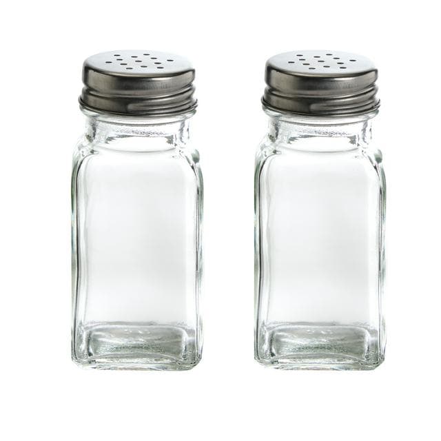 Sainsbury's Home Essentials square glass Salt and Pepper - gallery image 1