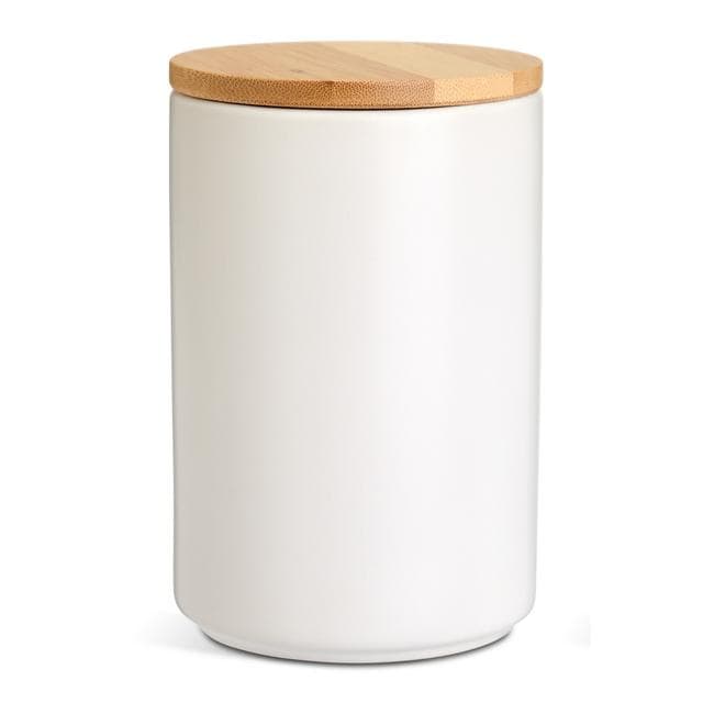 Habitat Matte Ceramic Storage Canister - White - gallery image 1