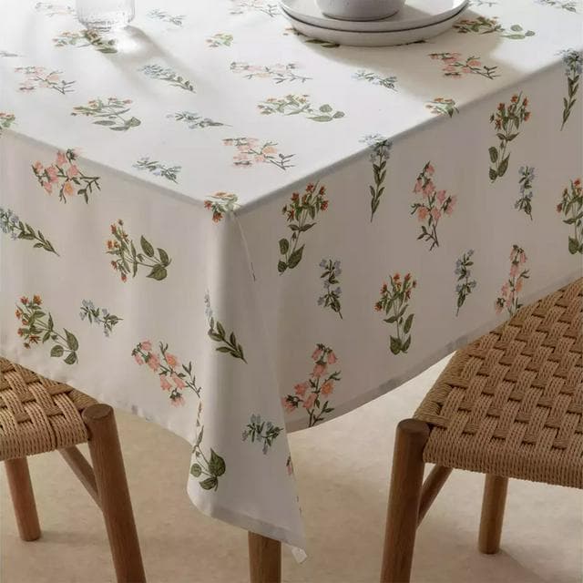 Sainbsury's Home Bee Floral Wipe Clean Table Cloth - Cream - gallery image 1