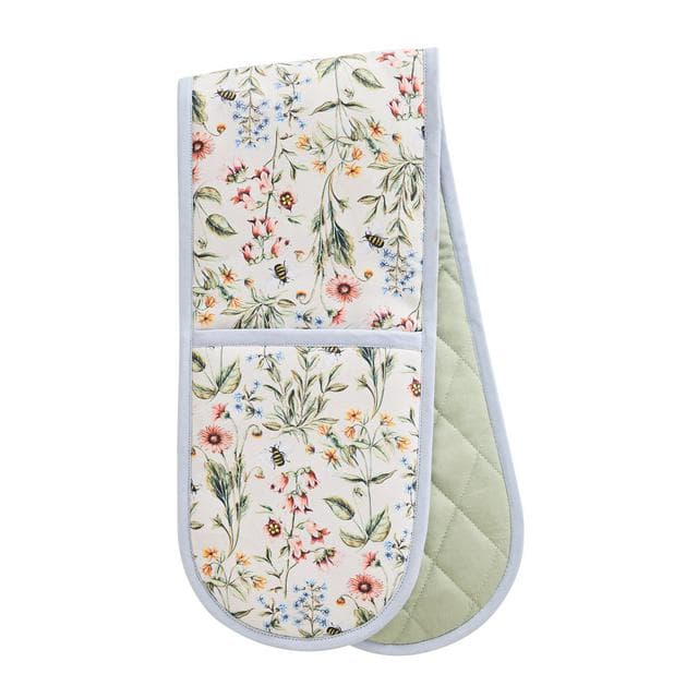 Sainsbury's Home Bee Floral Double Oven Gloves - gallery image 1