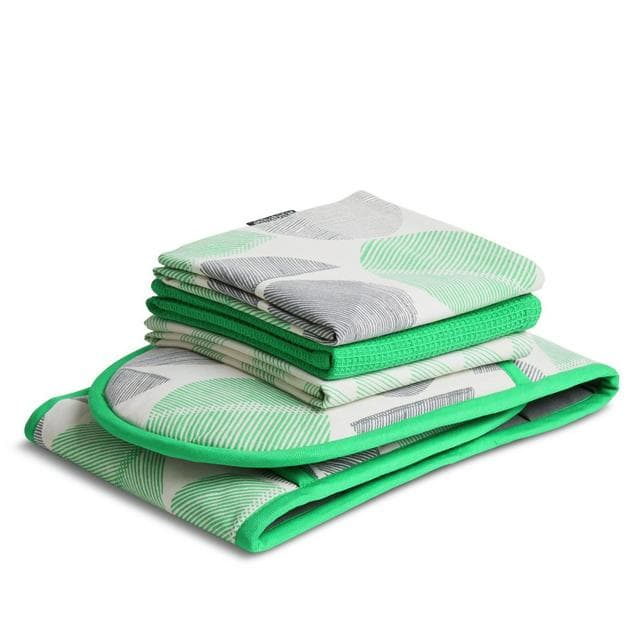 Habitat Pack of 3 Linear Circles Tea Towel - gallery image 1