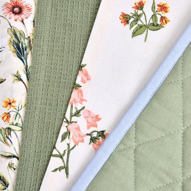Sainsbury's Home Bee Floral Set of 3 Tea towels - gallery image 2