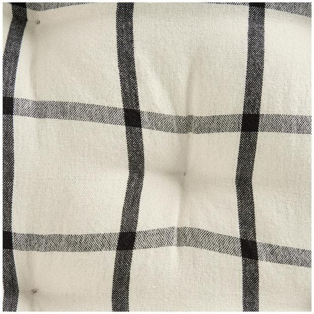 Habitat Woven Industrial Check Seat Cushion - Neutral - gallery image 2