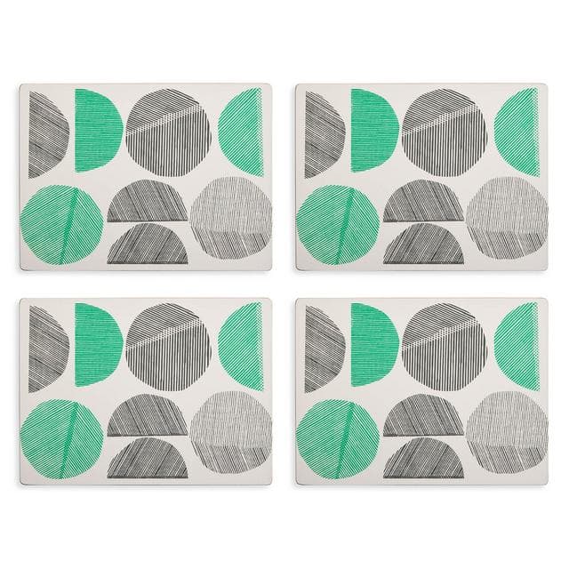 Habitat pack of 4 Linear Circles Placemats - gallery image 1