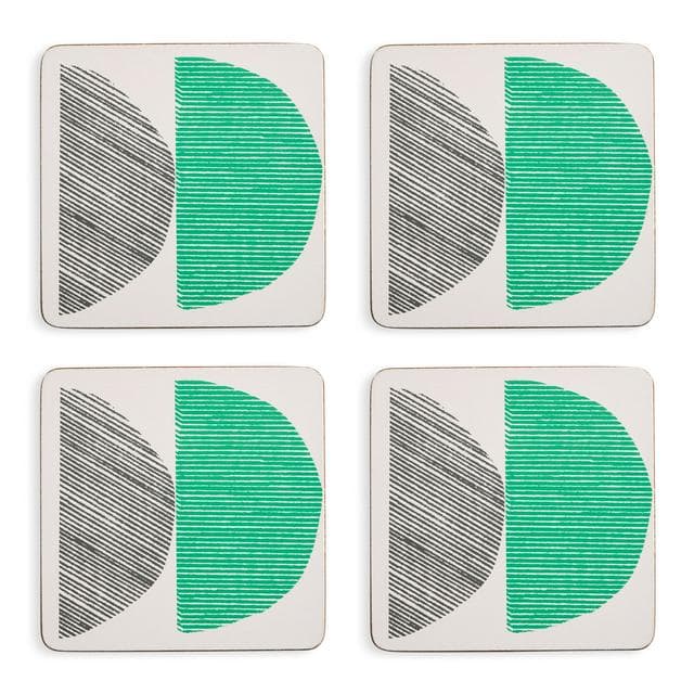Habitat Linear Circles Set of 4 Coasters - gallery image 1