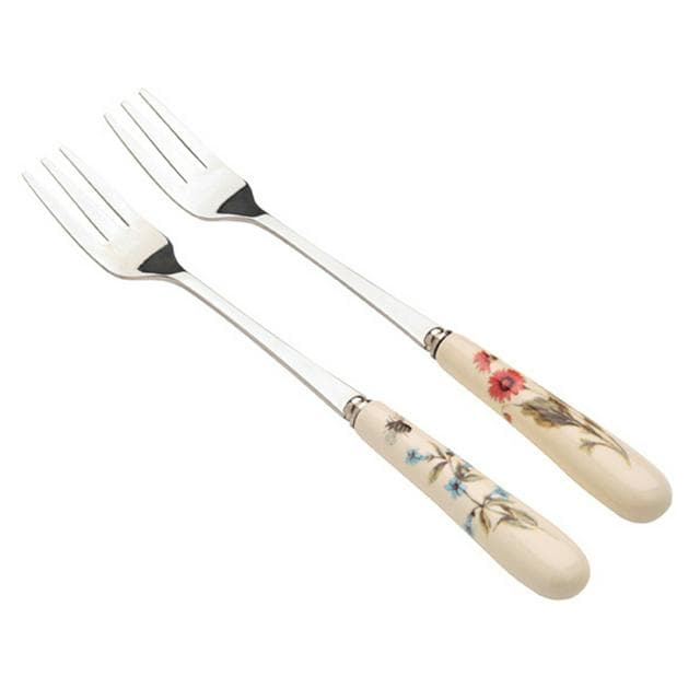 Sainsbury's Home Pack of 4 Floral Cake Forks - gallery image 1