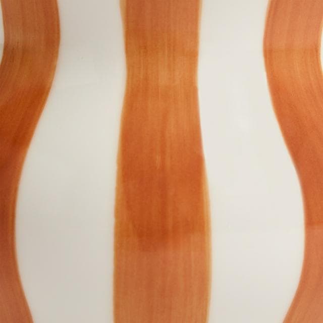 Habitat Hand Painted Rust Stripe Vase - gallery image 3