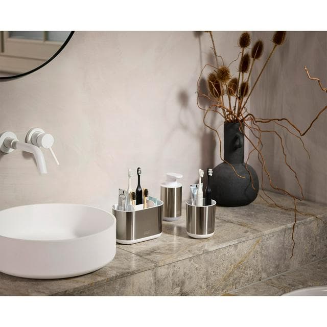 Joseph Joseph Duo Steel Large Toothbrush Caddy - Chrome - gallery image 4