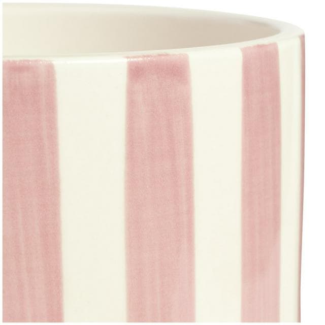 Habitat Scented Pink Stripe Ceramic Large Candle - Pepper & Cassis - gallery image 3