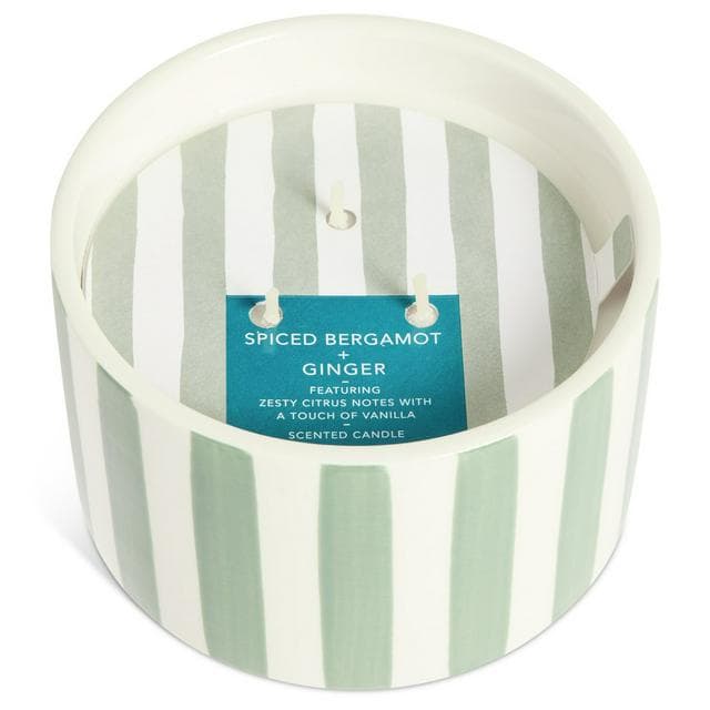 Habitat Scented Green Ceramic Large Candle - Spiced Bergamot & Ginger - gallery image 2