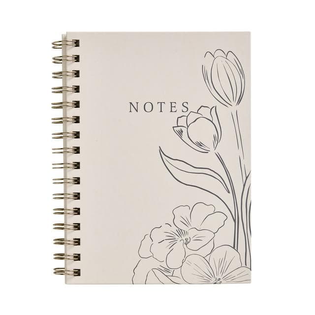 Sainsbury's Home A5 Floral Outline Wiro Notebook - gallery image 1