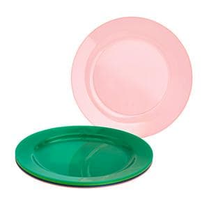 Sainsbury's Home Pack of 8 Reusable & Recyclable Bright Plastic Plates