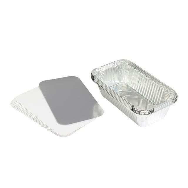Sainsbury's Home Pack of 6 Foil Food Trays With Lids - 23oz - gallery image 1