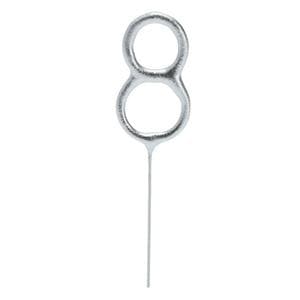 Sainsbury's Home Silver Number Cake Sparkler Candle - Age 8