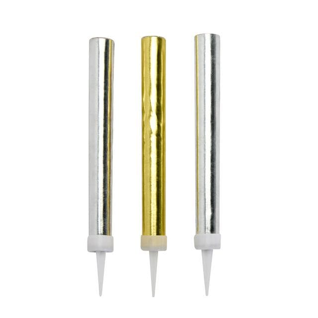 Sainsbury's Home Pack of 3 Gold & Silver Ice Fountain For Cakes - gallery image 1