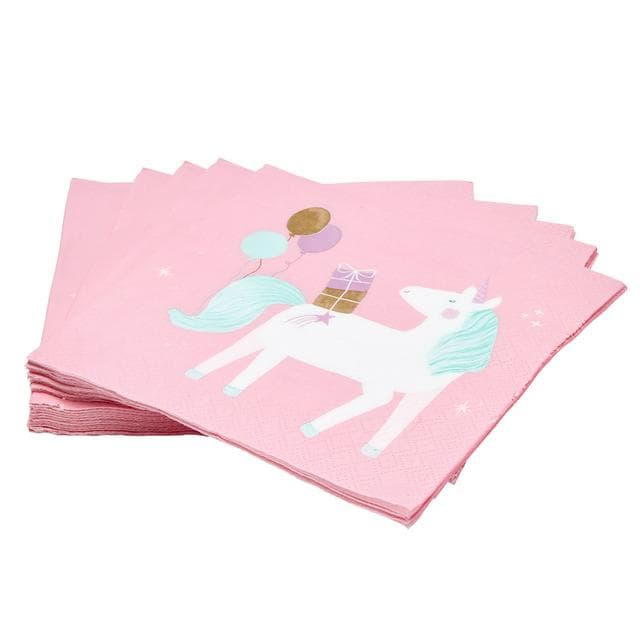 Sainsbury's Home Pack of 20 3ply Unicorn Paper Napkins - 33cm - gallery image 1