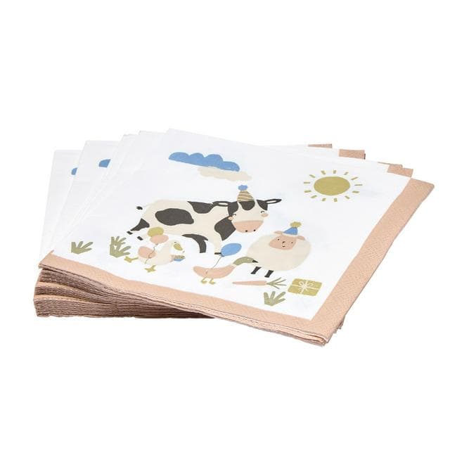 Sainsbury's Home Pack of 20 3ply Farmyard Animals Paper Napkins - 33cm - gallery image 1