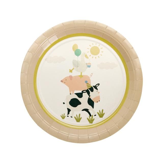 Sainsbury's Home Pack of 10 Farmyard Animals Paper Plates -  23cm - gallery image 1