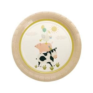 Sainsbury's Home Pack of 10 Farmyard Animals Paper Plates -  23cm