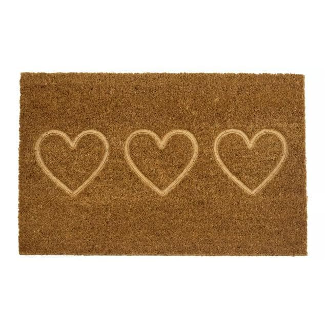 Sainsbury's Home Hearts Debossed Coir Doormat - 40x60cm - gallery image 2
