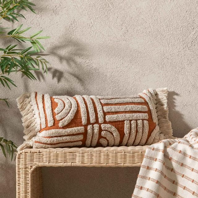 Habitat Tufted? Cushion - Rust - 30x60 - gallery image 1