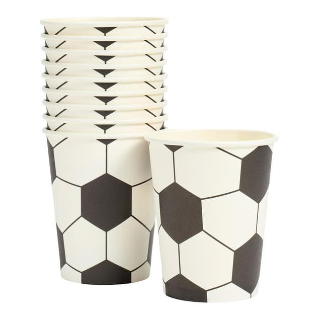 Sainsbury's Home Pack of 10 Football Paper Cups - 250ml - gallery image 1