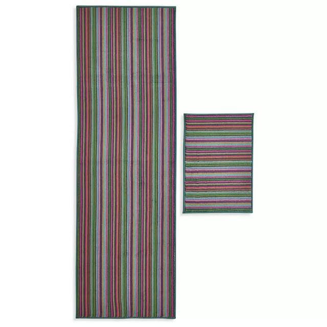 Sainsbury's Home Washable Bright Stripe Runner & Mat Set - 180x57cm - gallery image 2