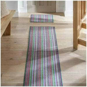 Sainsbury's Home Washable Bright Stripe Runner & Mat Set - 180x57cm