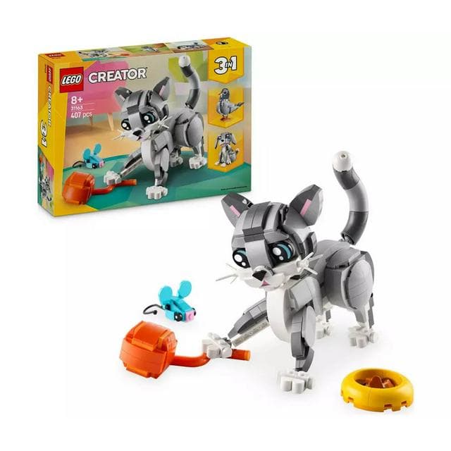 LEGO Creator 3 in 1 Playful Cat Figure Toy Animal Set 31163 - gallery image 1
