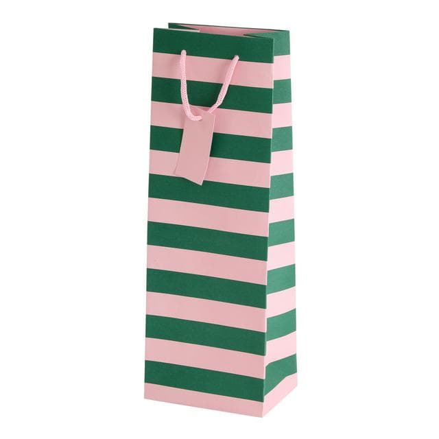 Sainsbury's Home Green & Pink Stripe Bottle Bag - gallery image 1
