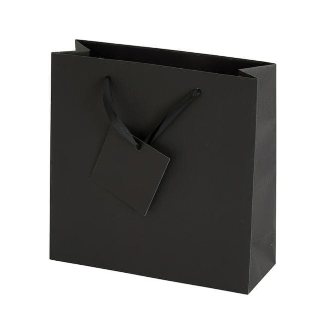 Sainsbury's Home Black Ribbed Medium Square Bag - gallery image 1